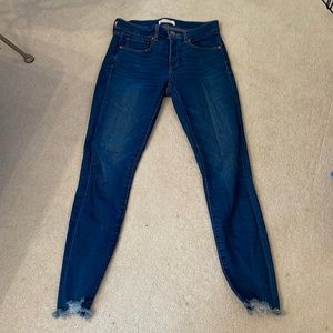 Size 25/0 Loft jeans with ripped ends, never worn